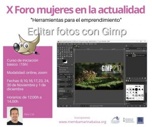 Curso edición fotografía con Gimp