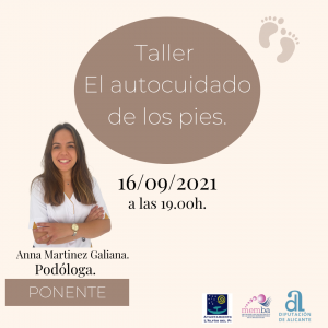 Cartel taller autocuidado de los pies
