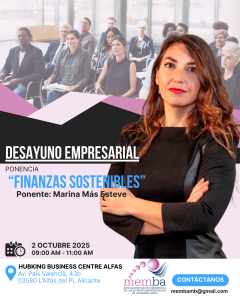 Desayuno empresarial “FINANZAS SOSTENIBLES” Memba Marina Baixa