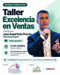 Taller formativo "Excelencia en ventas" organiza Memba Marina Baixa