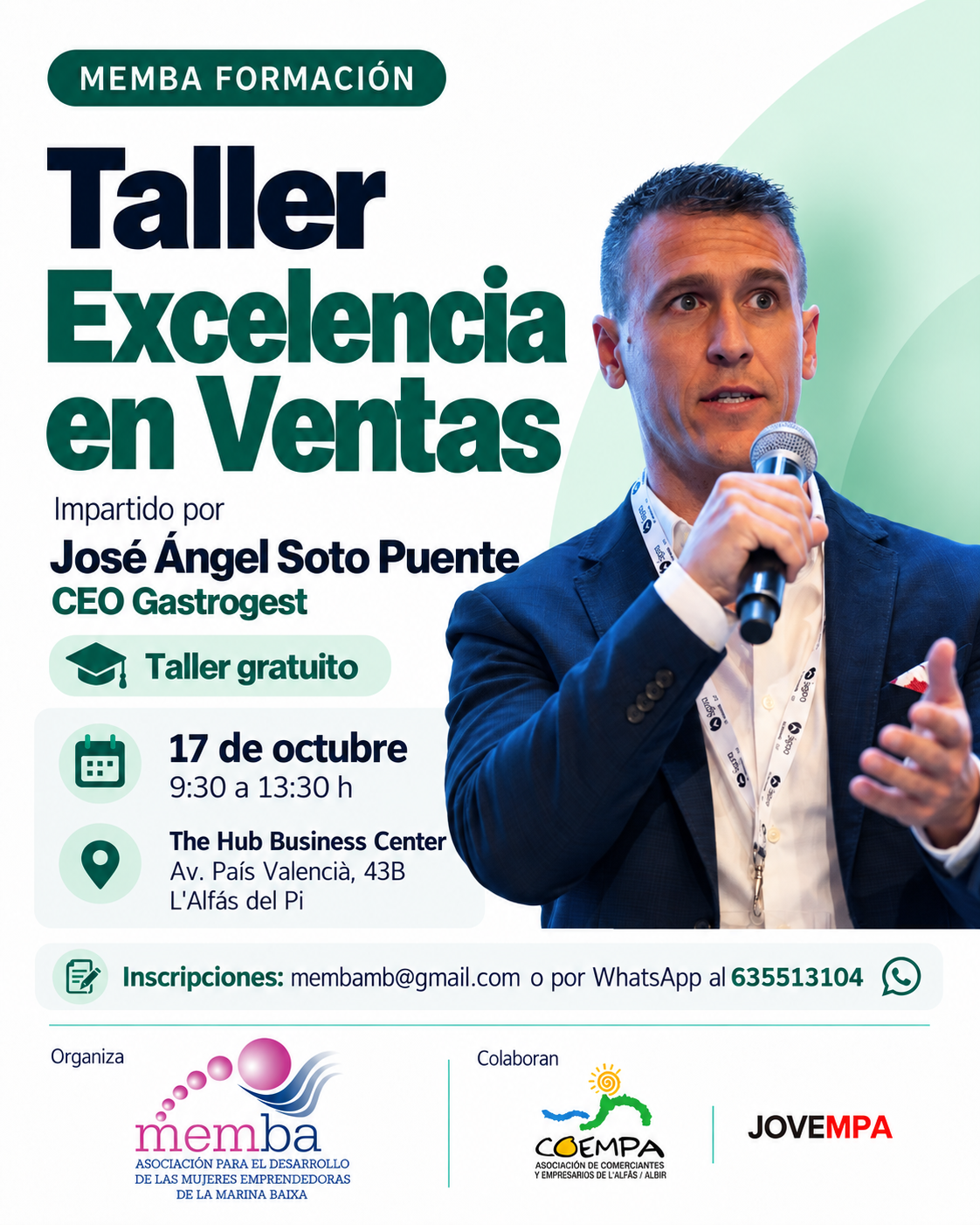 Taller formativo "Excelencia en ventas" organiza Memba Marina Baixa